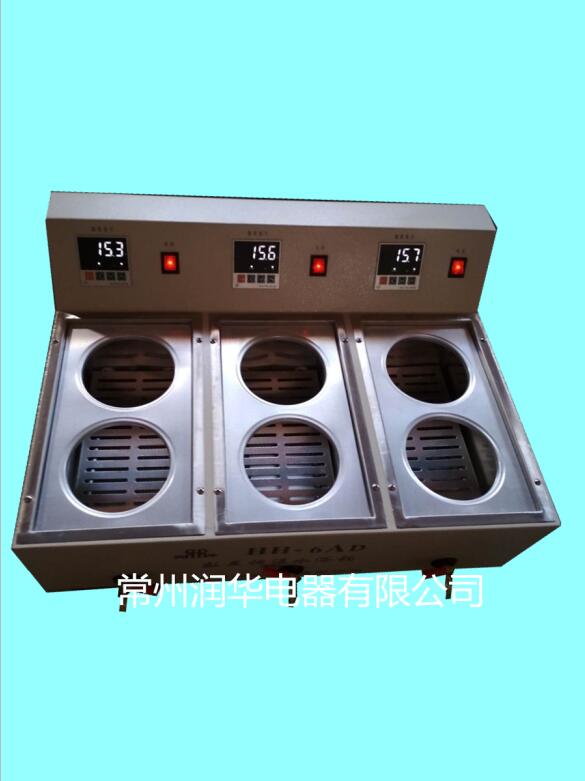 Constant temperature water bath hh-6ad independent temperature control double row six hole intelligent temperature control welcome to buy