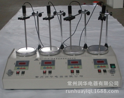HJ-4A digital display constant temperature multi head magnetic stirrer can control temperature independently